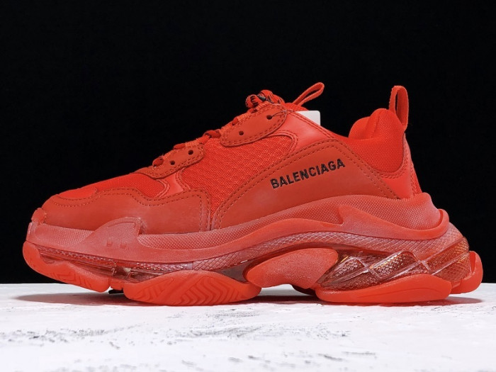 BLCG  Triple. S. Trainers 'CLEAR SOLE' RED  541624 W09O1 6500